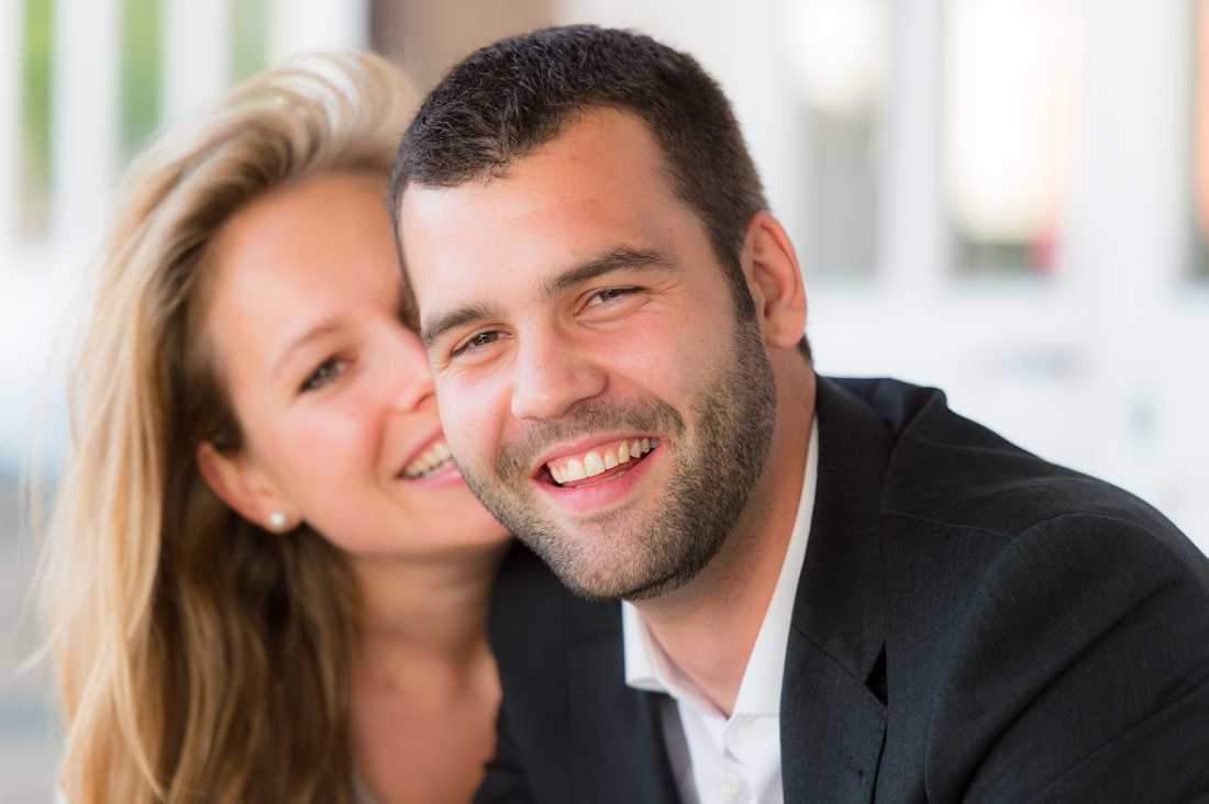 couple smiling at camera